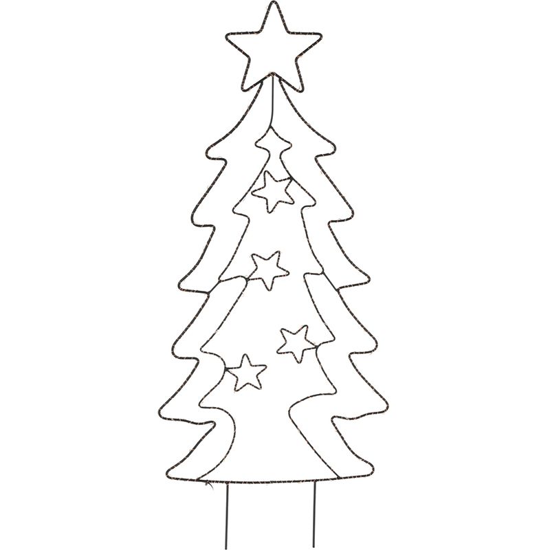 Tuinsteker Kerstboom - 90 Led - Extra Warm Wit