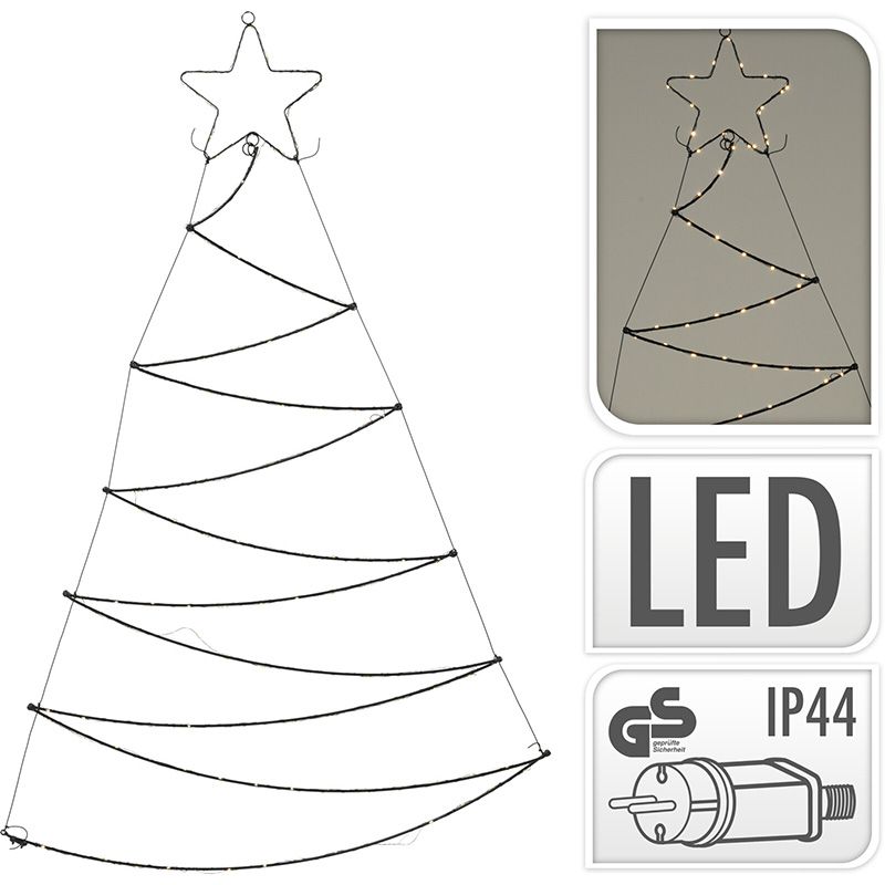 Verlichte Kerstboom - Wanddecoratie - 110Cm