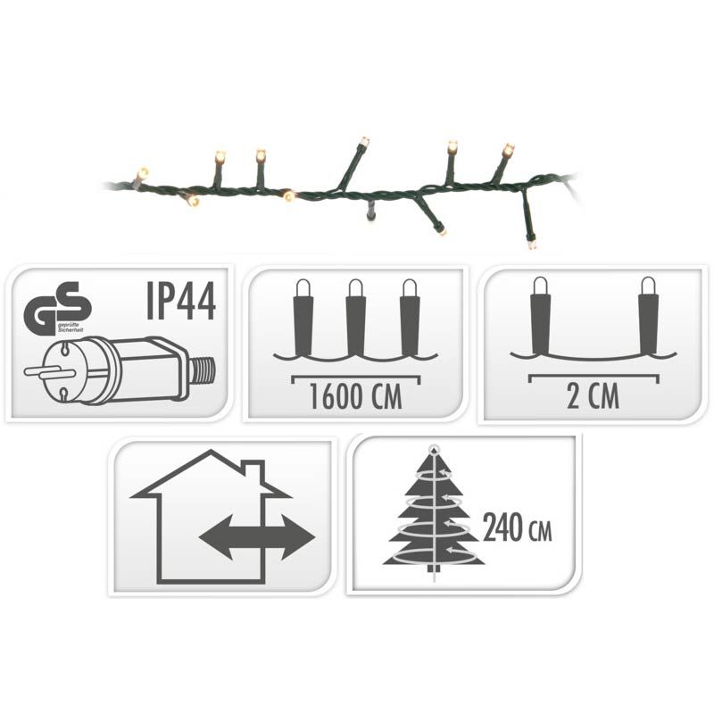 Snakelight 800 Led - 16 Meter - Extra Warm Wit