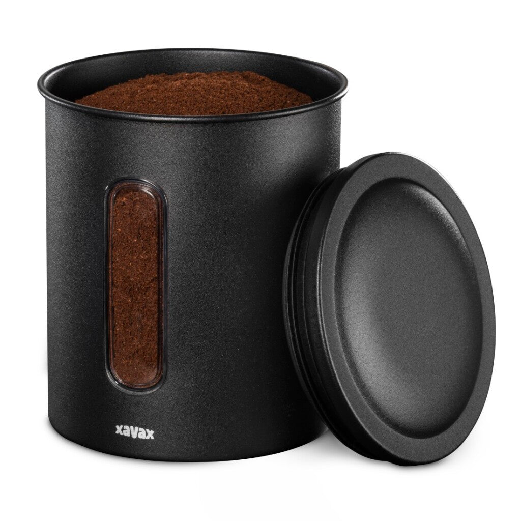 Xavax Koffieblik Voor 500 G Bonen Of 700 G Poeder Luchtdicht Aromadicht Zw