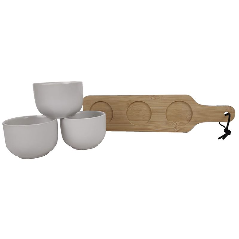 Cuisine Performance Tapasplank - Apero-Serveeer-Set - 4-Delig