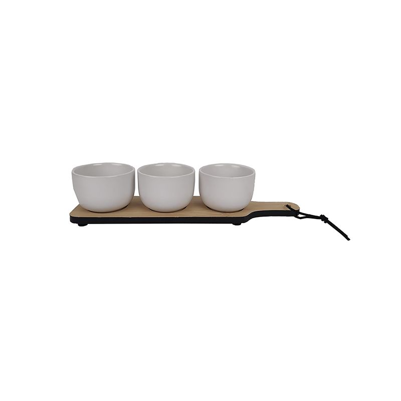 Cuisine Performance Tapasplank - Apero-Serveeer-Set - 4-Delig