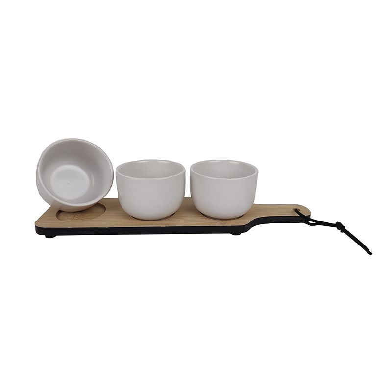 Cuisine Performance Tapasplank - Apero-Serveeer-Set - 4-Delig