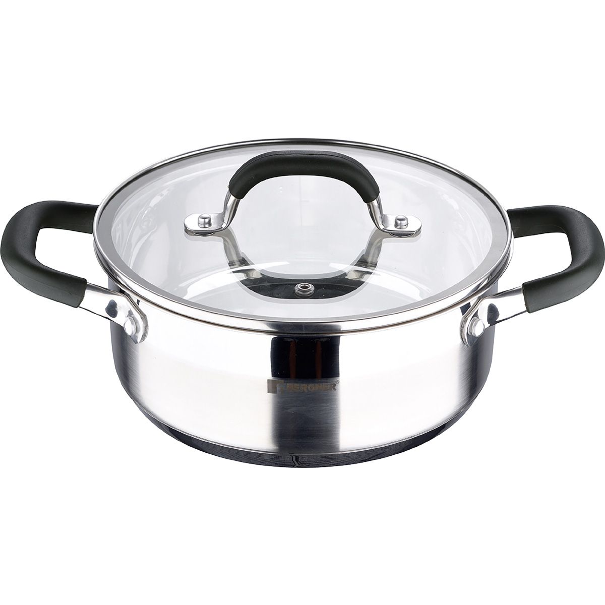 Bergner Midnight Rvs Kookpan Met Deksel - Inductie - 20Cm - 2.3L
