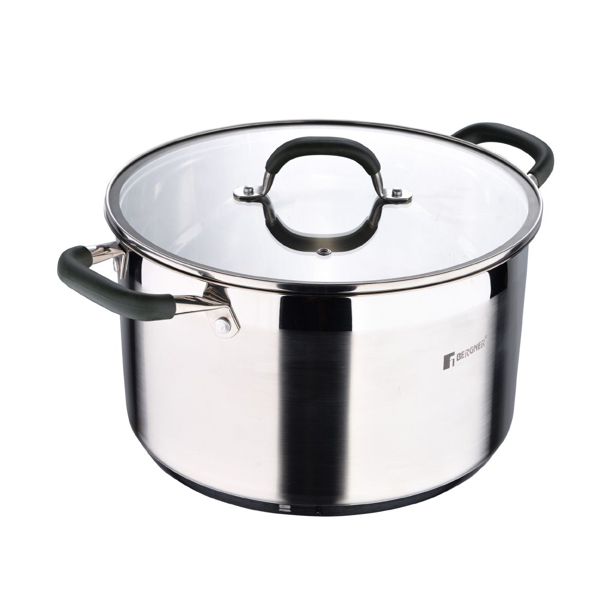 Bergner Midnight Rvs Soeppan Met Deksel - Inductie - 28Cm - 9.5L