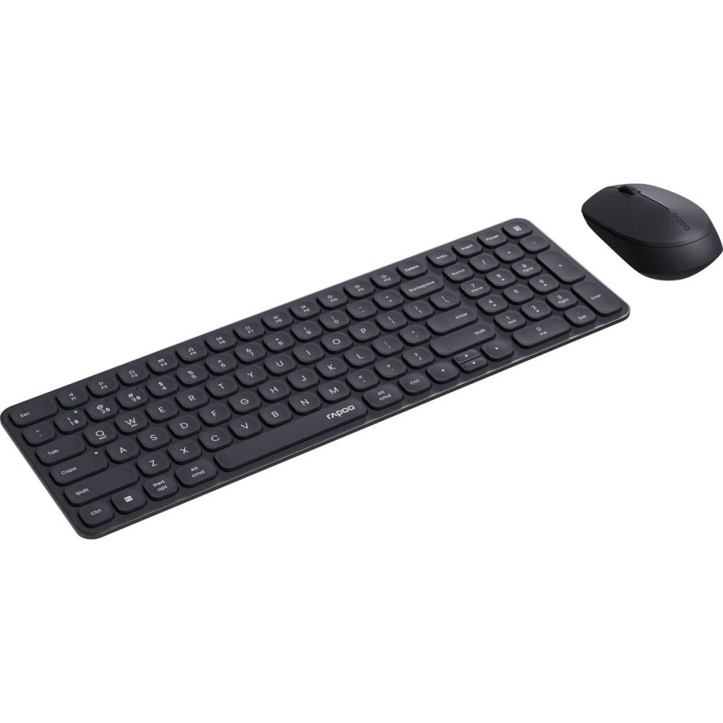 Rapoo 9310M Comboset Qwerty(Nl) Toetsenbord + Muis Zwart