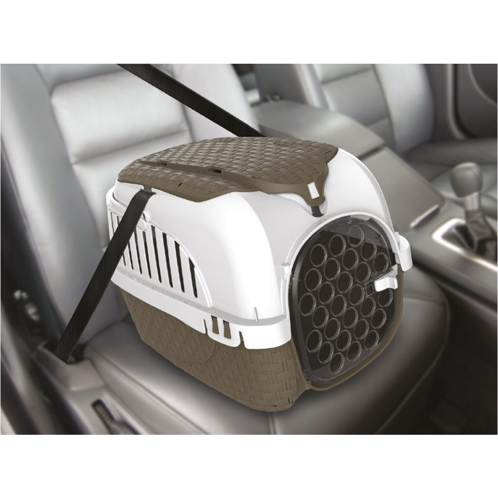 Bama Pet Transportbox 52X33X34 Cm Taupe/Wit