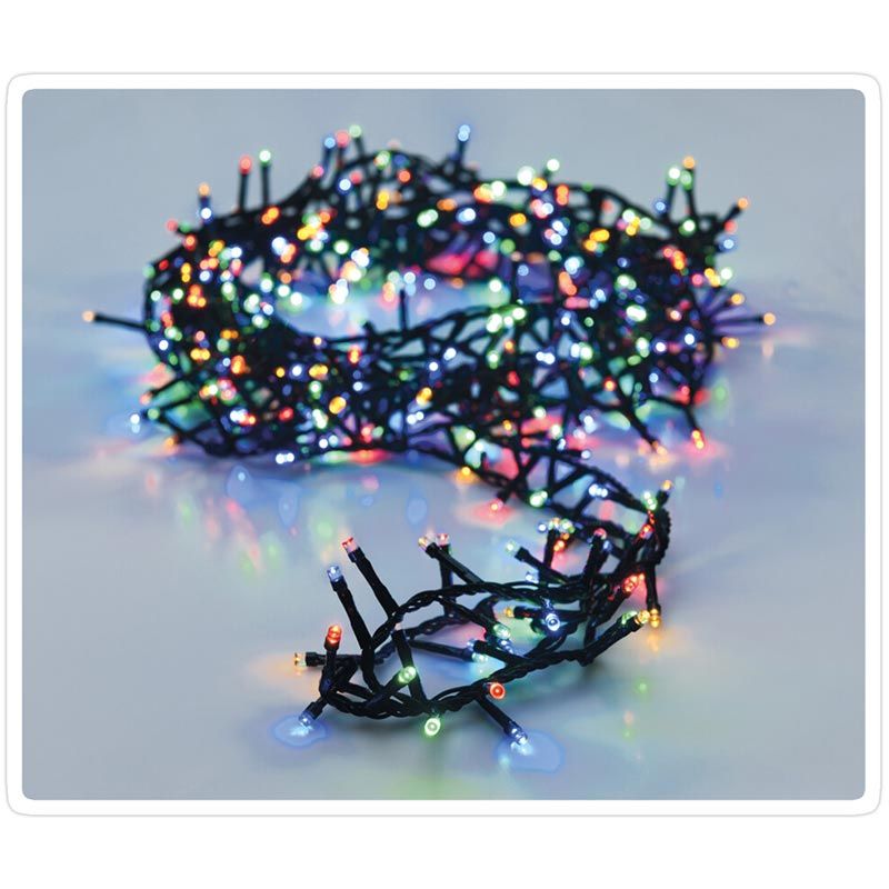 Microcluster - 1200 Led - 24M - Multicolor - Timer - Lichtfuncties - Geheugen - Buiten