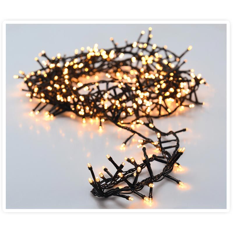 Microcluster - 1200 Led - 24M - Extra Warm Wit - Timer - Lichtfuncties - Geheugen - Buiten