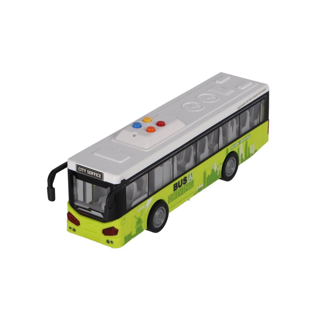 Overige Merken Stadsbus 1:16 + Licht En Geluid Wit/Groen