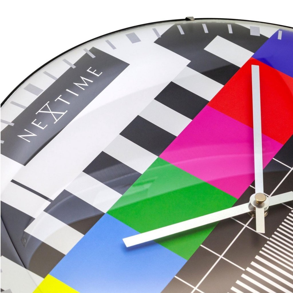 Nextime Ne-3162 Glazen Wandklok Testpage Dome 35 Cm