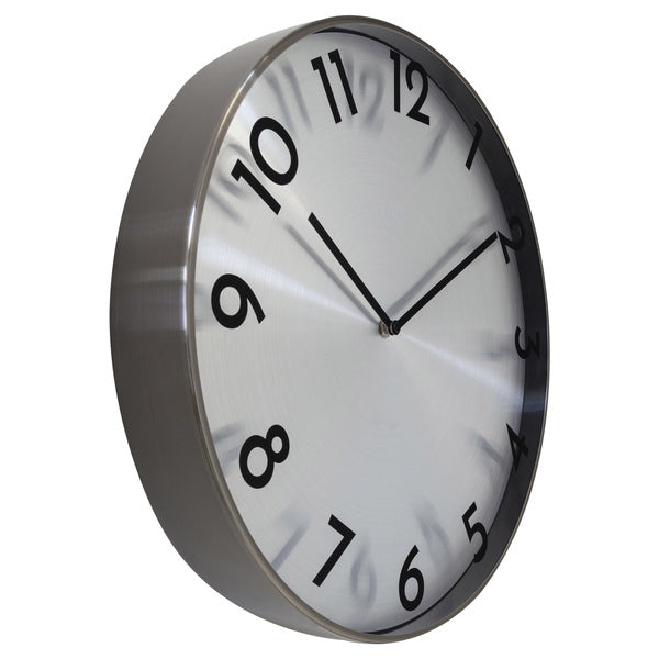 Nextime Ne-3289Gs Metalen Wandklok - 40Cm -Stille Klok - Metaal - "Reflection"
