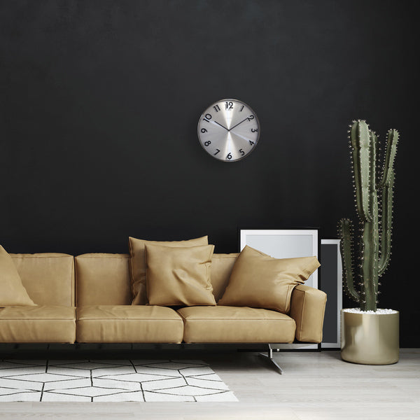 Nextime Ne-3289Gs Metalen Wandklok - 40Cm -Stille Klok - Metaal - "Reflection"