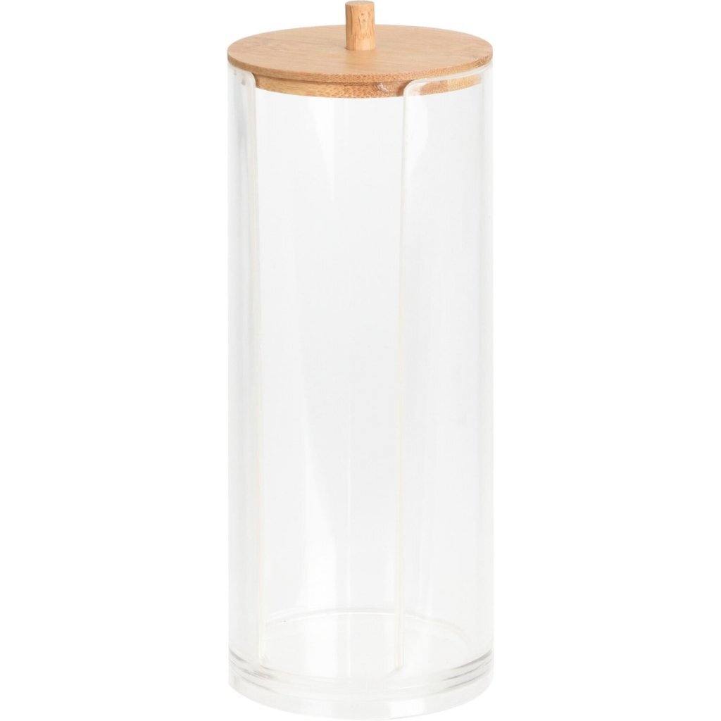 Eleganza Wattenschijfjes Container 7X19 Cm Bamboe/Transparant