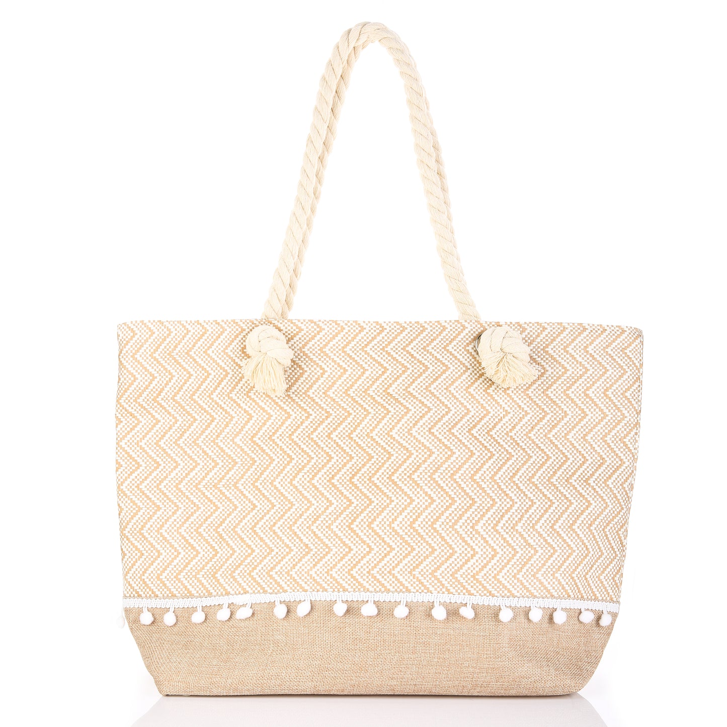 Shopper zigzag khaki