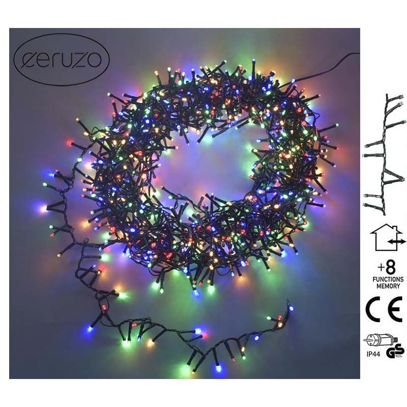 Ceruzo Micro Cluster - 1000 Led - 20 Meter - 8 Lichtfuncties + Geheugen - Multicolor