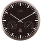 Nextime Ne-90513Zw Wandklok + Weerstation 25Cm Zwart Rc Aluminium