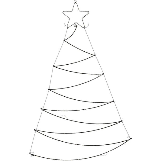 Verlichte Kerstboom - Wanddecoratie - 110Cm