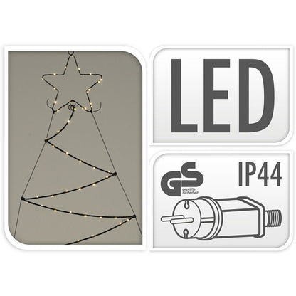 Verlichte Kerstboom - Wanddecoratie - 110Cm