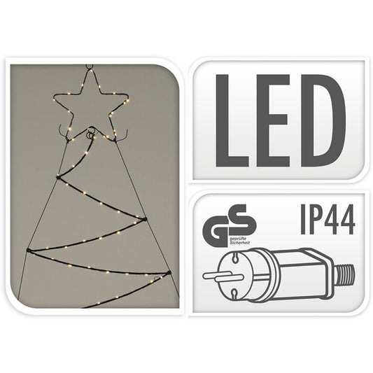 Verlichte Kerstboom - Wanddecoratie - 110Cm