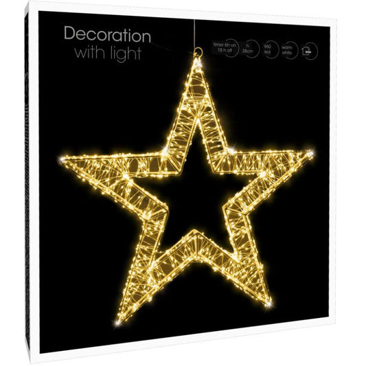Verlichte Kerstster - Timer - 960 Led