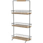 Excellent Houseware Keukenrek Met 3 Schappen - 58 Cm Hoog - Metaal En Bamboe