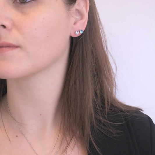 Geboortesteen oorbellen maart