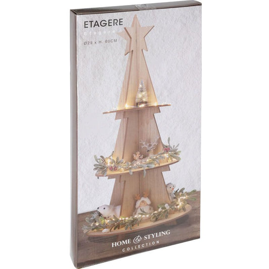 Kerst Etagere Hout - 60 Cm