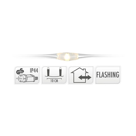 Cascadeverlichting Zilverdraad 300 Led Lampjes - Met Flash-Functie