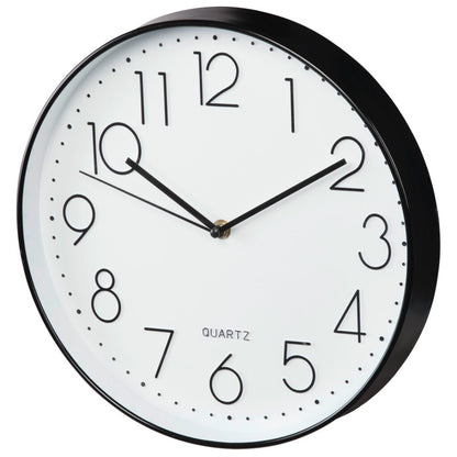 Hama Wandklok Elegance Ø 30 Cm Geluidsarm Zwart/Wit