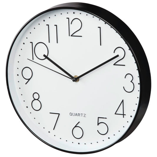 Hama Wandklok Elegance Ø 30 Cm Geluidsarm Zwart/Wit