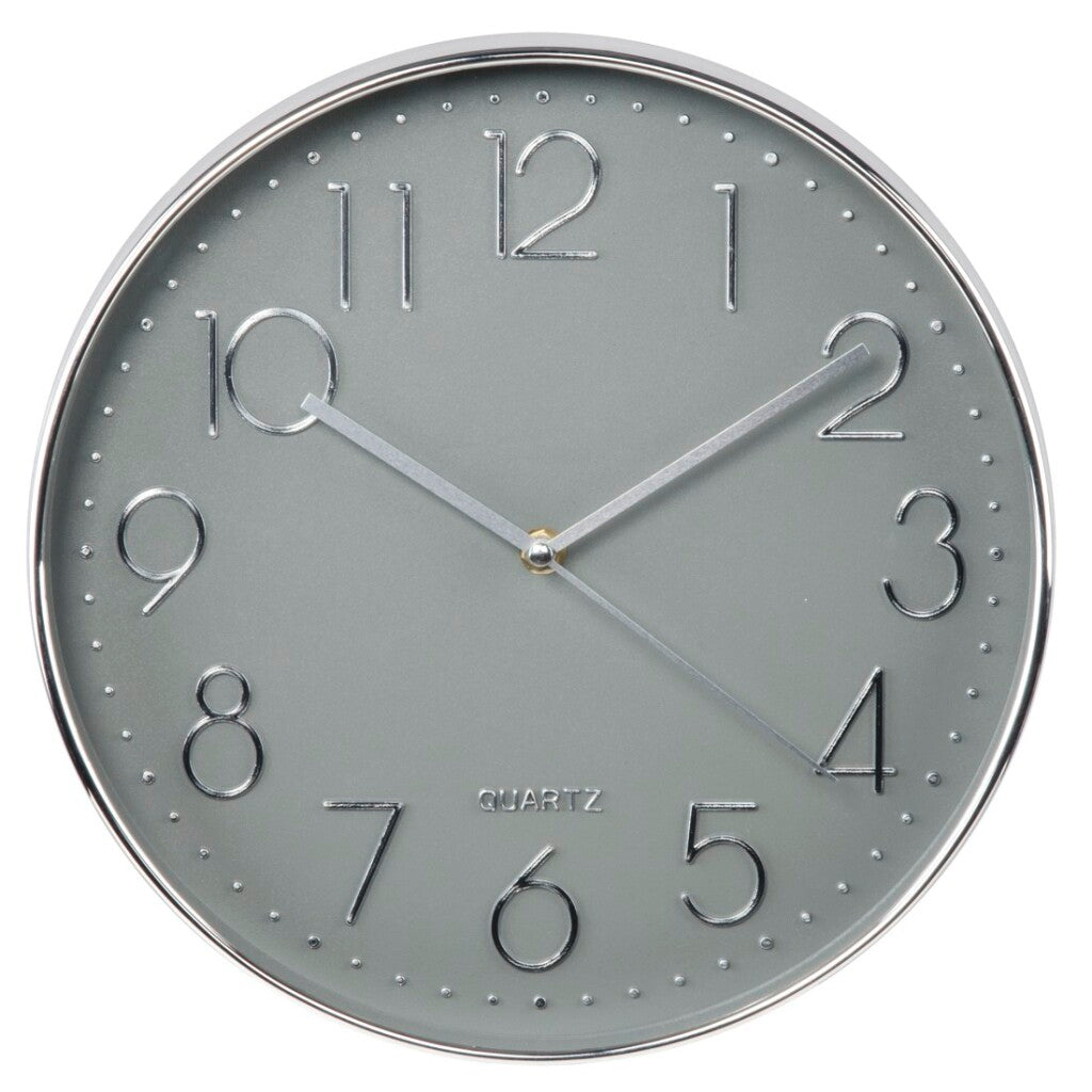 Hama Wandklok Elegance Ø 30 Cm Geluidsarm Zilver/Grijs