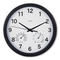 Hama Wandklok Malta Met Thermo-Hygrometer Tikt Niet 25 Cm Zwart/Wit
