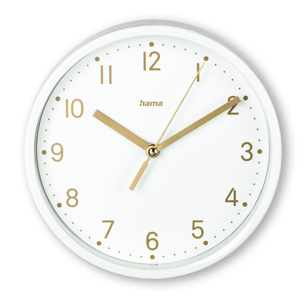Hama Tafelklok Madeira Tikt Niet 16 Cm Wit/Goud