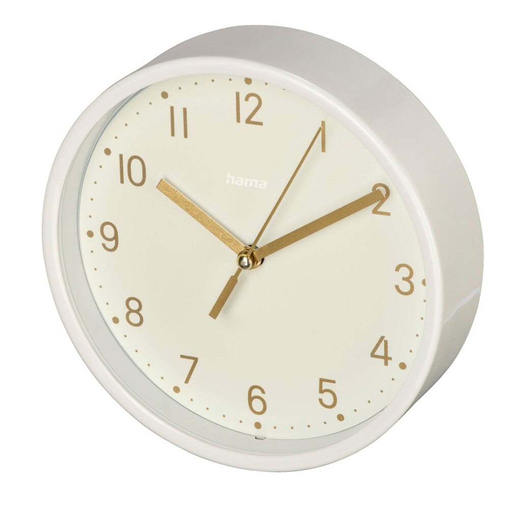 Hama Tafelklok Madeira Tikt Niet 16 Cm Wit/Goud