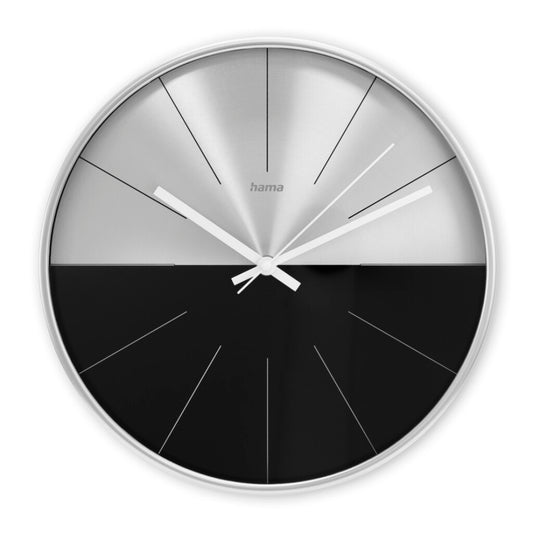 Hama Wandklok Sicili&Euml; Tikt Niet 30 Cm Zwart/Zilver