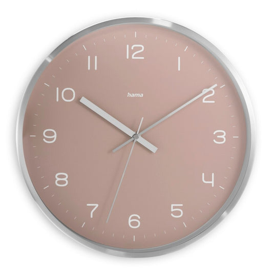 Hama Dcf Wandklok Fidschi Tikt Niet 30 Cm Aluminium/Roze