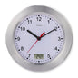 Hama Badkamerklok Mauritius Met Thermometer Tikt Niet 17 Cm Rvs/Wit