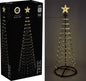Kerstboom - Vlaggenmast - 300Cm - 550 Led - Zwart Frame - Warm Wit
