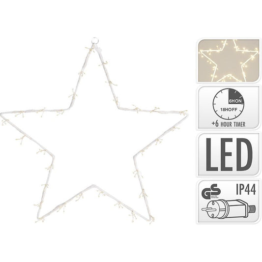 Kerstster Met 120Led's - 40Cm - Warm Wit