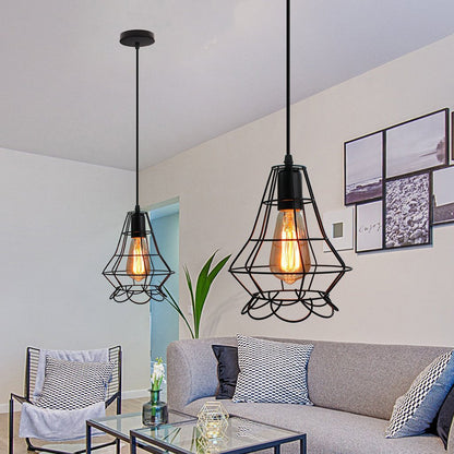 Homestyle Pro Mk012-B Industriële Hanglamp 19X22 Cm Zwart/Metaal