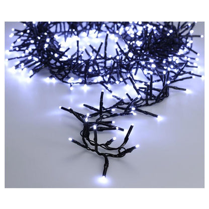 Maxi Cluster Kerstverlichting - 1200 Led - 18M - Wit - Timer - Lichtfuncties - Geheugen - Buiten