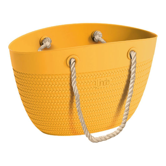 Linda Bag Sea Met Touw Handvatten 50X41 Cm Geel