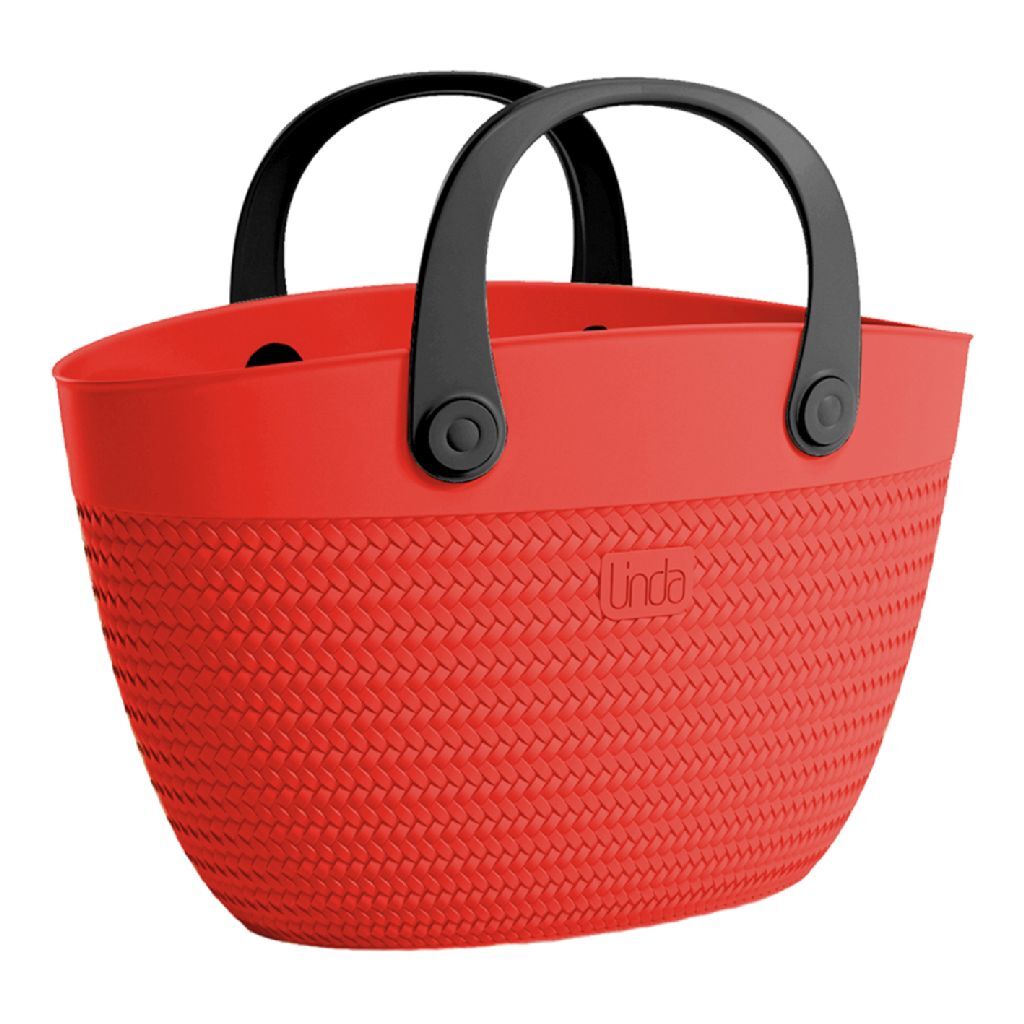 Linda Bag Beach 50X41 Cm Rood/Zwart