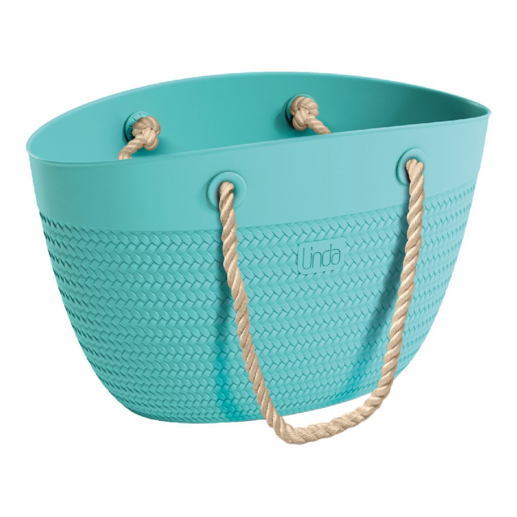 Linda Bag Sea Met Touw Handvatten 50X41 Cm Turquoise