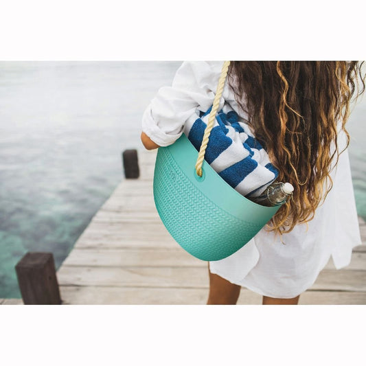 Linda Bag Sea Met Touw Handvatten 50X41 Cm Turquoise