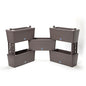 Bama Brick Koppelbare Plantenbakken 75L 59X23X27 Cm 5 Stuks Antraciet