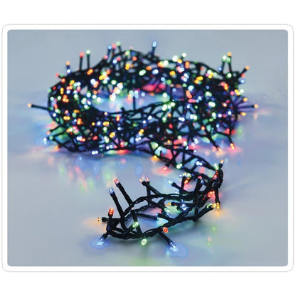 Microcluster - 1200 Led - 24M - Multicolor - Timer - Lichtfuncties - Geheugen - Buiten