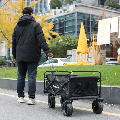 Outdoor Bolderwagen Opvouwbaar 90X51X57 Cm Zwart
