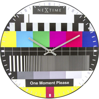 Nextime Ne-3162 Glazen Wandklok Testpage Dome 35 Cm